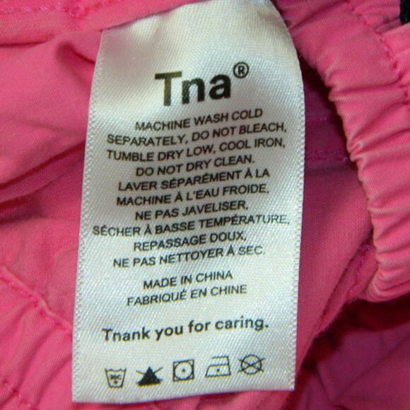 TNA Aritzia Lightweight Neon Pink 100% Cotton Cargo Jogger Pant Size S - Picture 15 of 16